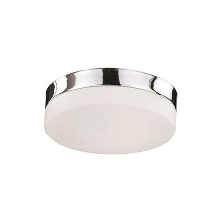 Kuzco Lighting Single Led Round Flush Mount Ceiling Fixture With White Opal Glass FM2009-CH